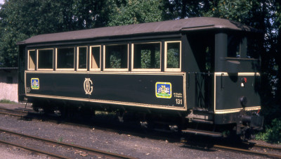 Herbrand-Wagen OEG 131 - heute HMB 5 - bei der Brohltalbahn um 1990