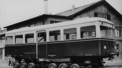 Auslieferung des TA 3 1955 durch die Firma Auwärter in Stuttgart-Möhringen