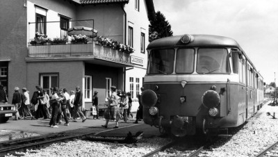 Schülerverkehr mit T 37 in Laichingen, ca. 1980