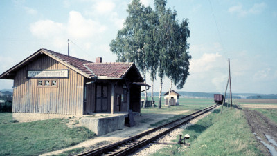 Der Zug isch äbe naus! Bahnhof Ziertheim, Sommer 1956