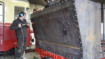 Januar 2012: Nieten des Kohletenders