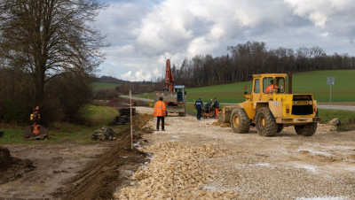 Zwei Wochen später ist auch dieser Bauschritt erledigt.