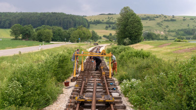 Gleisbau am Härtsfeldsee