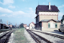 Aalen Gbf mit Draisine, Mitte/Ende der 1950er Jahre