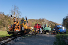 Weichenbauarbeiten an der Sägmühle