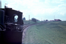 Mallet Lok 1 auf einer ihrer letzten Fahrten im Jahr 1956 bei Guldesmühle