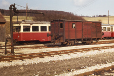 Pufferwagen WN 107 vor TA 103 am 20. April 1973 in Neresheim