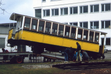 Abtransport des "Zacke" Bw 117 - heute HMB 1 - aus Leinfelden-Echterdingen am 14. März 1992